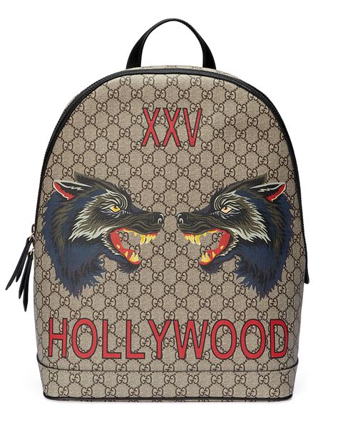 gucci hollywood wolf backpack|Gucci GG Supreme Wolf XXV Hollywood Dome .